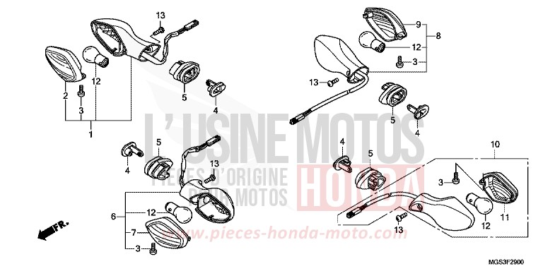 BLINKER von NC700X DCT DEGITAL SILVER METALLIC (NHA30) von 2013